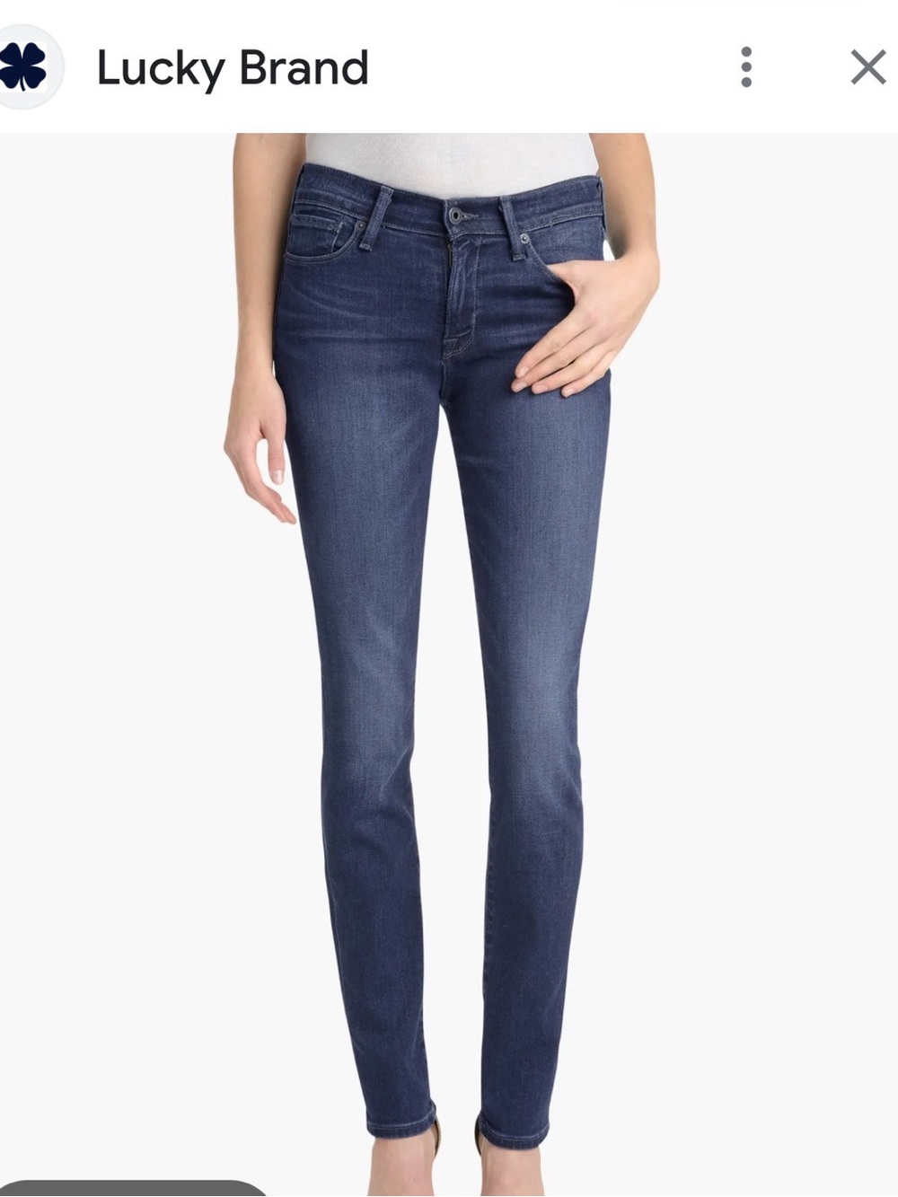 Lucky Brand Women's Skinny Jeans in Dark Blue Wash